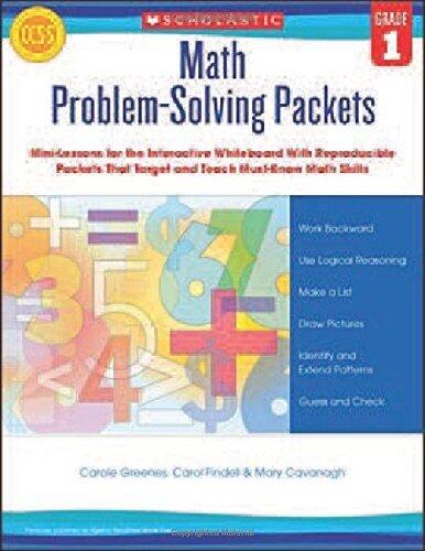 Math Problem-Solving Packets: Grade 1 - Mini-Lessons for the Interactive Whiteboard With Reproducible Packets That Target and Teach Must-Know Math Skills (2012) Paperback
