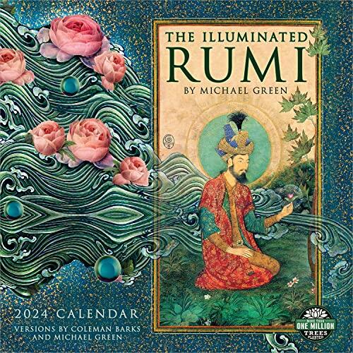 Illuminated Rumi 2024 Wall Calendar (12" x 24" Open)