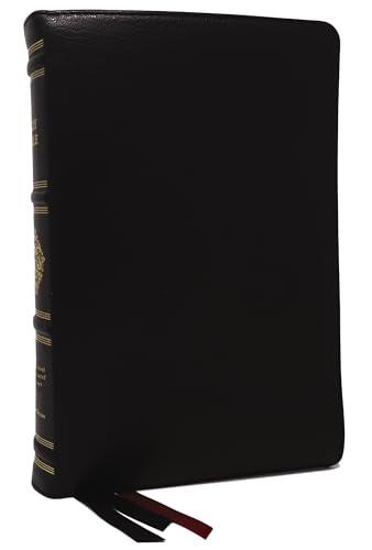 RSV Personal Size Bible with Cross References, Black Premium Goatskin Leather, Premier Collection,