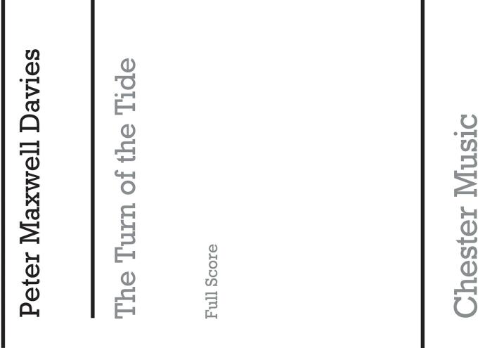 The Turn of the Tide. Full Orchestra Version. Study Score