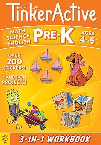 TinkerActive Pre-K 3-in-1 Workbook: Math, Science, English Language Arts