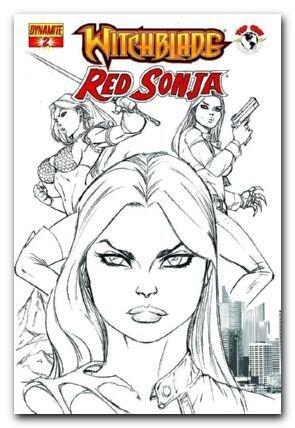 Red Sonja Witchblade #2 "Ale Garza Black & White Sketch Variant"