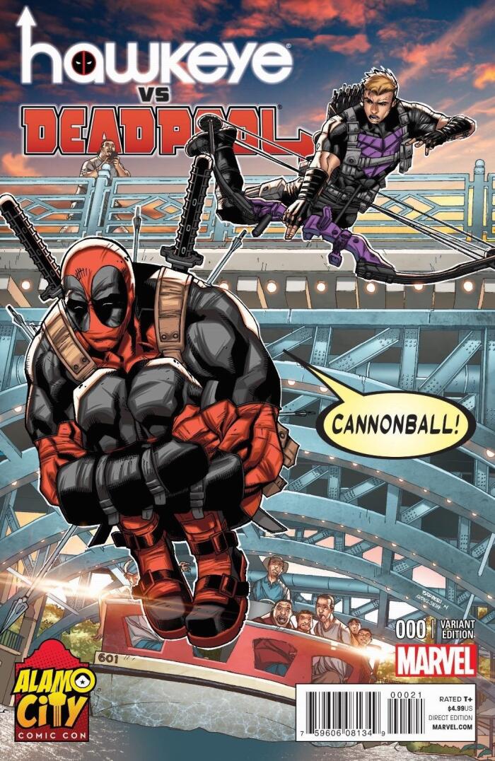 Hawkeye Vs Deadpool #0 Alamo City Comic Con 2014 Exclusive Variant Cover