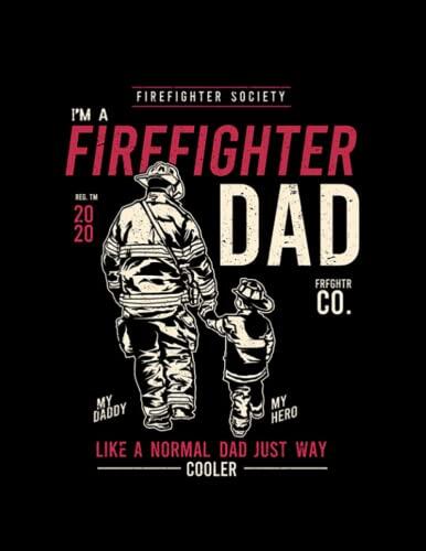 Firefighter dad 7111 Notebook: Quad Ruled 4x4 110 Pages
