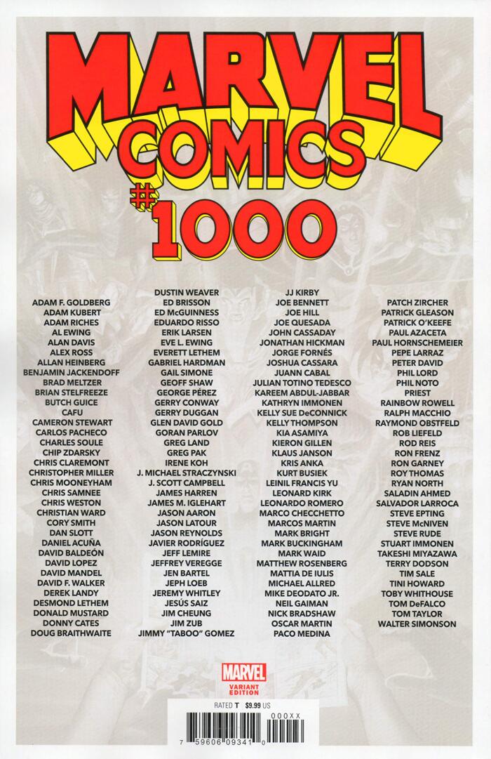 Marvel Comics #1000 Skottie Young Chibi “Baby” Variant