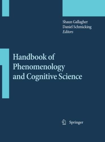 Handbook of Phenomenology and Cognitive Science