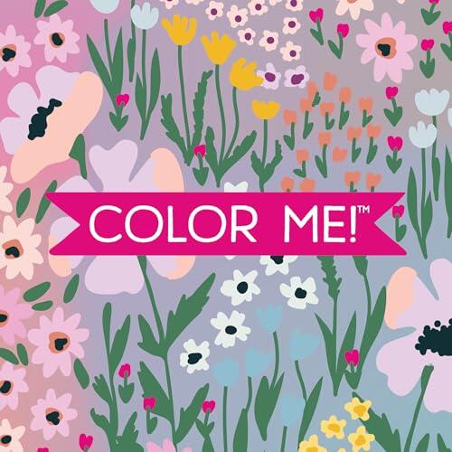 Color Me! Floral Cover - Keepsake Coloring Books Compact Edition: Gardens, Springtime, Blooms with Inspirational Quotes | 7x7 Inches | Portable Coloring Book for Adults & All Ages