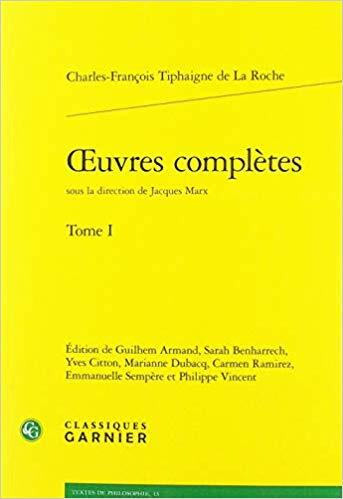 Oeuvres Completes, Tome I