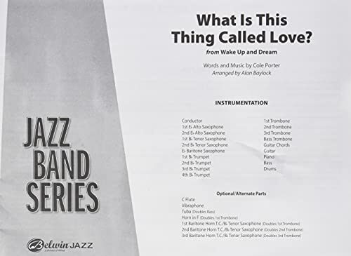 What Is This Thing Called Love?: From Wake Up and Dream, Conductor Score