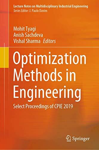 Optimization Methods in Engineering: Select Proceedings of CPIE 2019