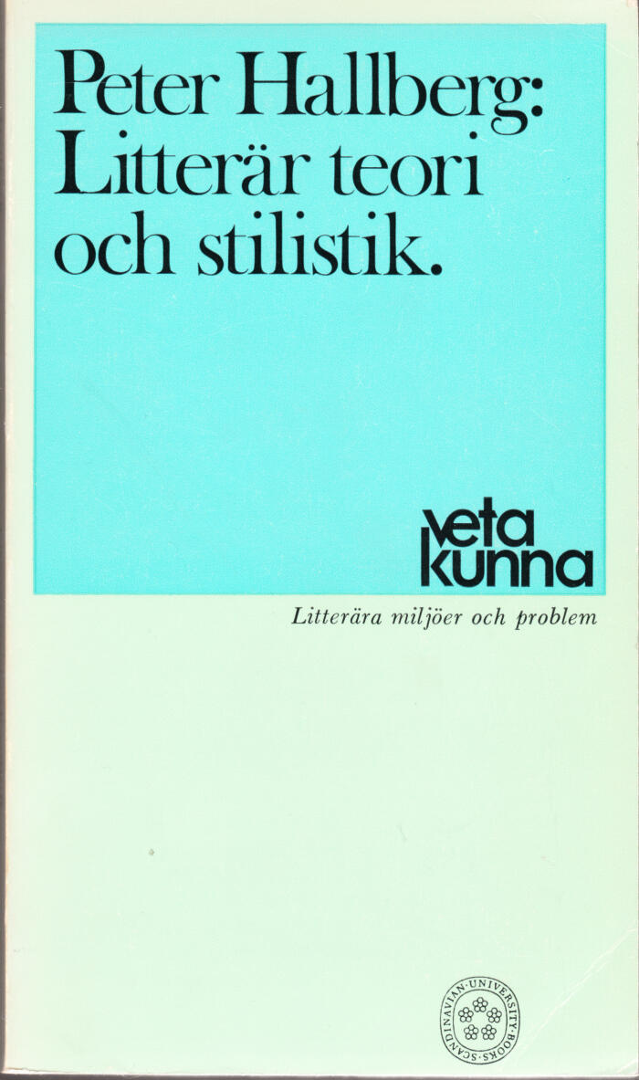 Litterär teori och stilistik