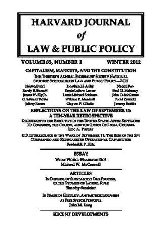 Harvard Journal of Law & Public Policy, Volume 35, Issue 1