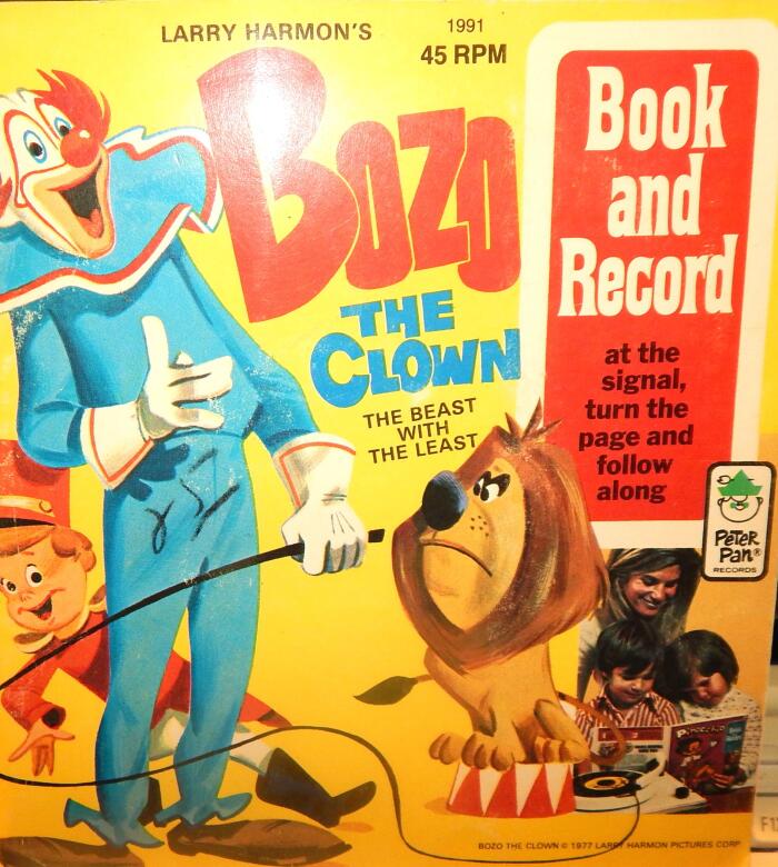 Bozo the Clown with Special 45 RPM Record... which tells the story ... Read by Larry Harmon