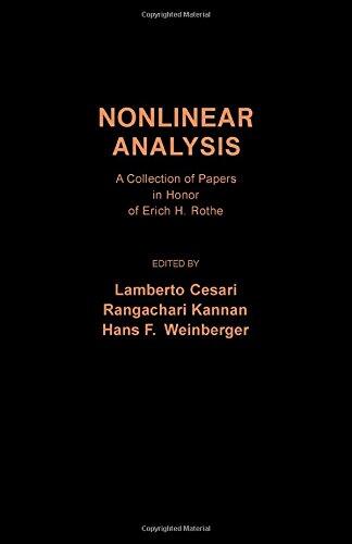 Nonlinear Analysis: A Collection of Papers in Honor of Erich H. Rothe