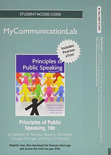 MyCommunicationLab With Pearson eText: Standalone Access Card for Principles of Public Speaking