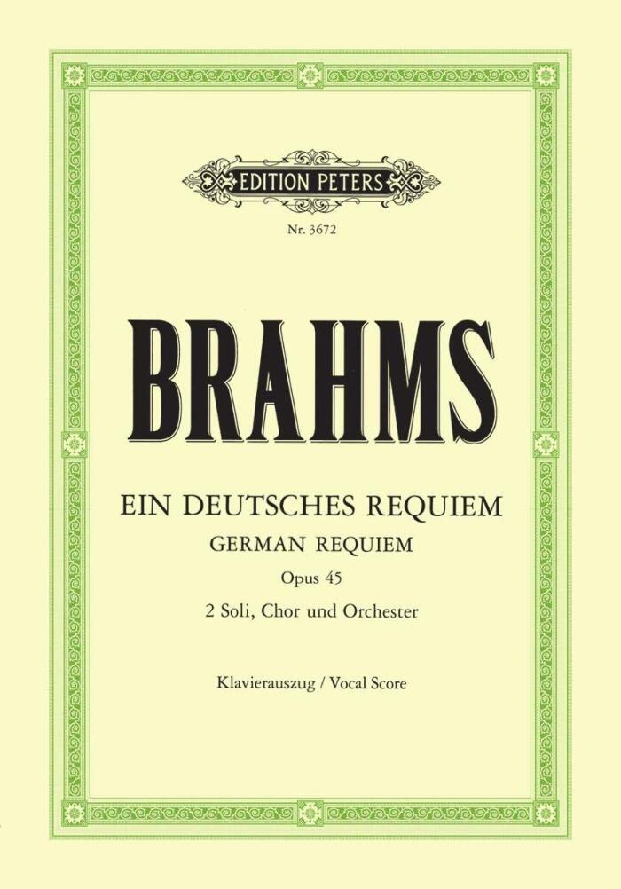 A German Requiem, Op. 45, Vocal Score.