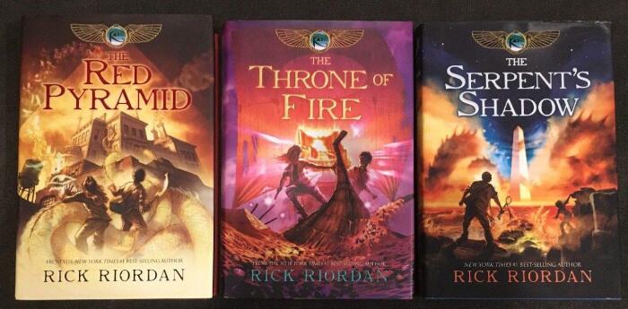 Kane Chronicles 3 Book Hardcover Set includes: The Throne of Fire, The Serpents Shadow, & The Red Pyramid