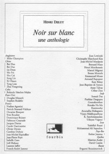 Noir sur blanc: Une anthologie (Collection Biennale internationale des poètes en Val-de-Marne)