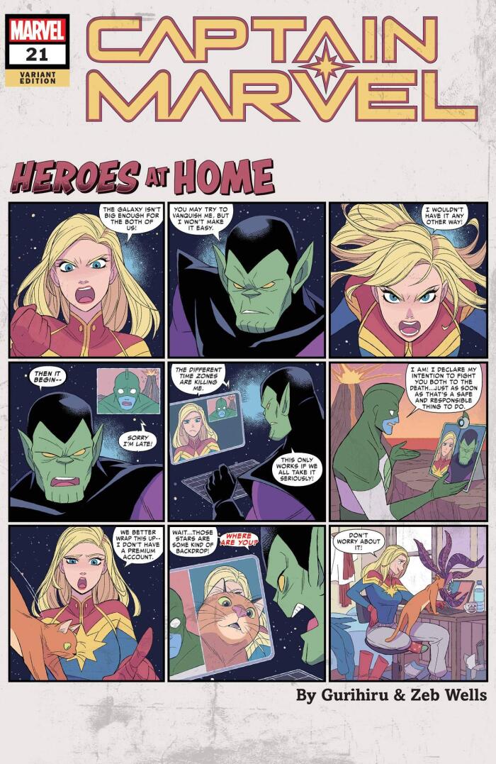 CAPTAIN MARVEL #21 GURIHIRU HEROES AT HOME