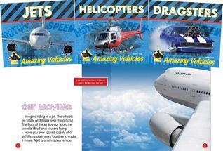 Amazing Vehicles Set: Choppers / Dragsters / Helicopters / Hovercraft / Jets / Superbikes
