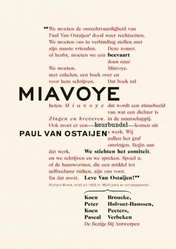 Miavoye. Op bedevaart naar Paul van Ostaijen