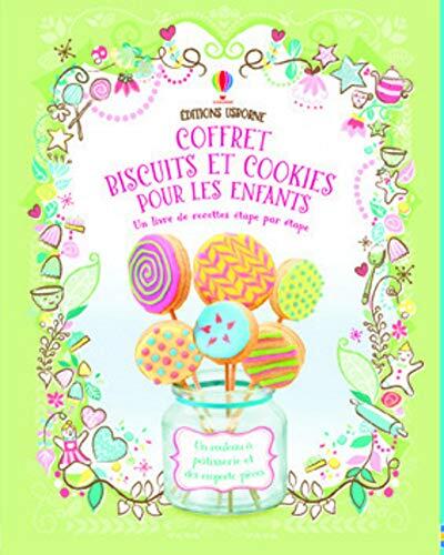 Coffret biscuits et cookies pour les enfants : Un livre de recettes avec un rouleau à pâtisserie et des emportes-pièces