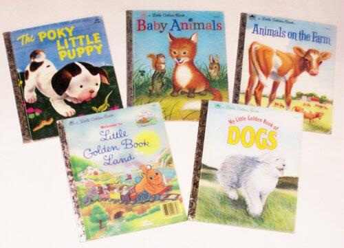 Little Golden Books Multipack (5): Dogs, Poky Puppy, Baby Animals, Farm Animals, LGB Land