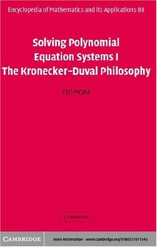 Solving Polynomial Equation Systems I: The Kronecker-Duval Philosophy