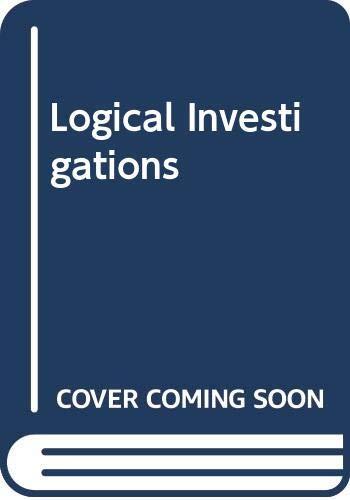 Logical Investigations (2 Volumes Set)