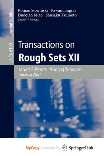 Transactions on Rough Sets XII