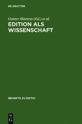 Edition ALS Wissenschaft: Festschrift F�r Hans Zeller