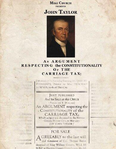 An Argument Respecting The Constitutionality of The Carriage Tax