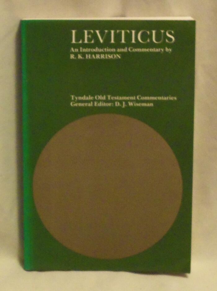 Leviticus An Introduction and Commentary By R K Harrison