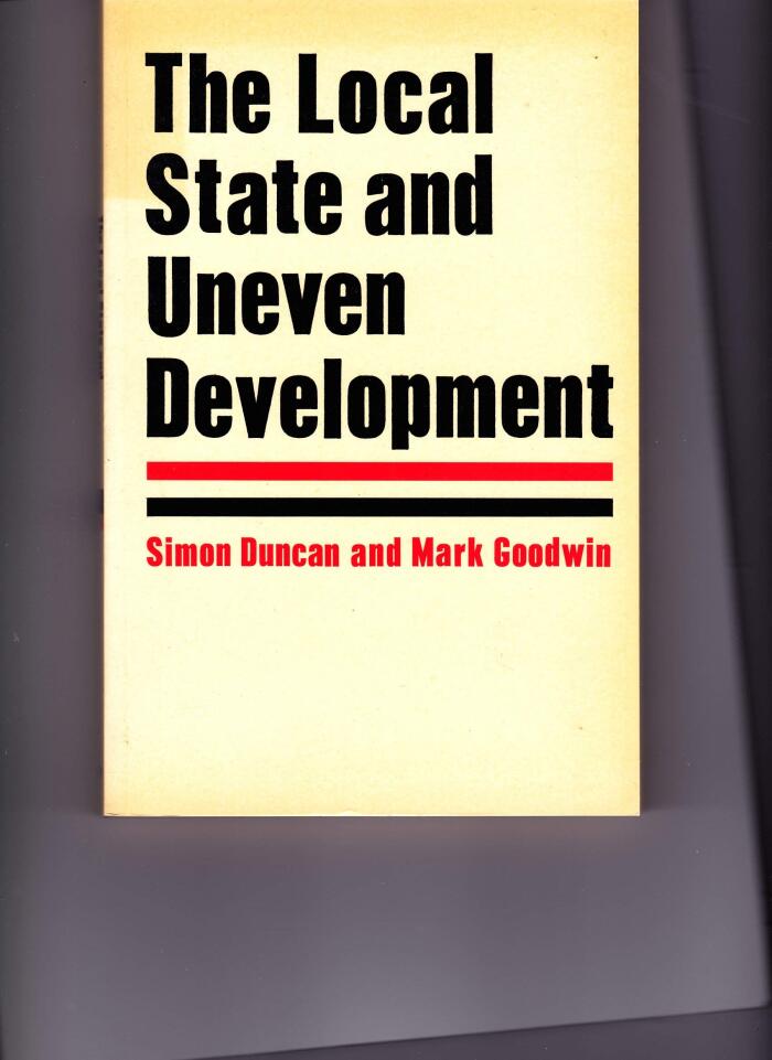 The Local State and Uneven Development