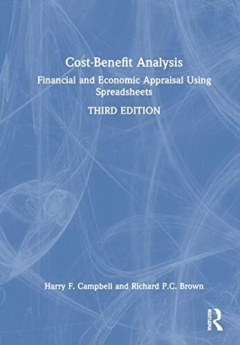 Cost-Benefit Analysis: Financial and Economic Appraisal Using Spreadsheets