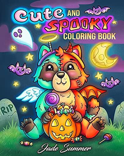 Cute and Spooky: A Halloween Coloring Book for Adults and Kids with Cute Characters, Spooky Scenes, and More!