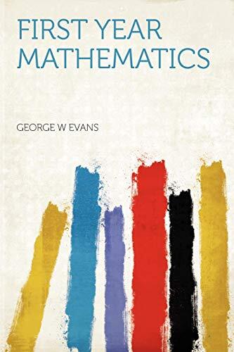 First Year Mathematics