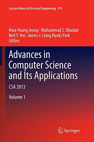 Advances in Computer Science and its Applications: CSA 2013