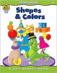 School Zone Colors & Shapes Workbook: 64 Pages, Preschool, Kindergarten, Color Names, Patterns, Tracing, Object Identification, Ages 3 to 5