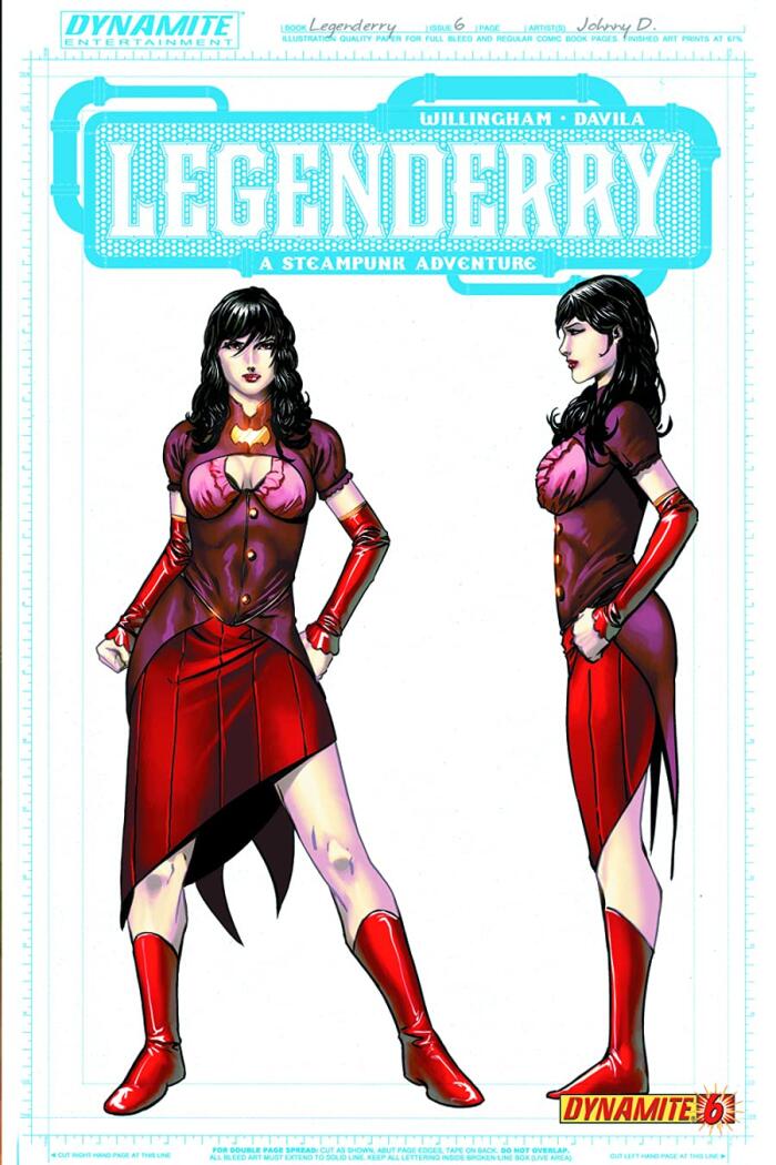 Legenderry No. 6 "Battle Vampirella Concept Art Retailer Incentive Cover by Johnny Desjardins