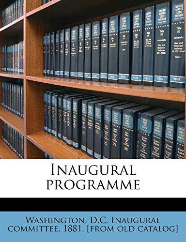 Inaugural Programme