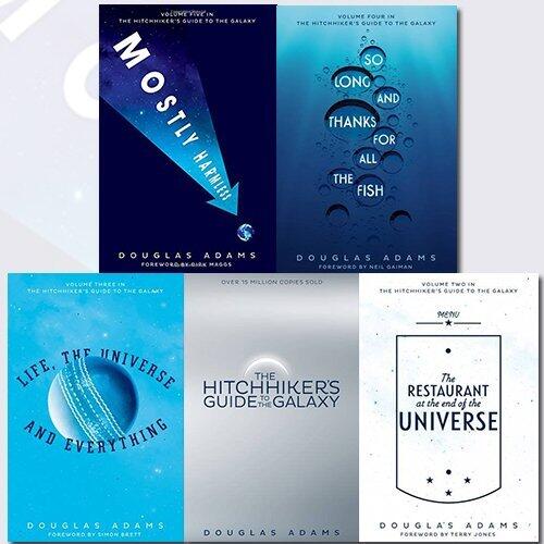 Hitchhiker's Guide to the Galaxy Series Douglas Adams Collection 5 Books Bundle