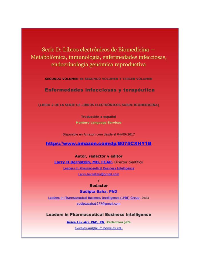 Enfermedades infecciosas y terapéutica (Serie D: Libros electrónicos de Biomedicina. Metabolómica, inmunología, enfermedades infecciosas, genómica reproductiva y endocr nº 2)