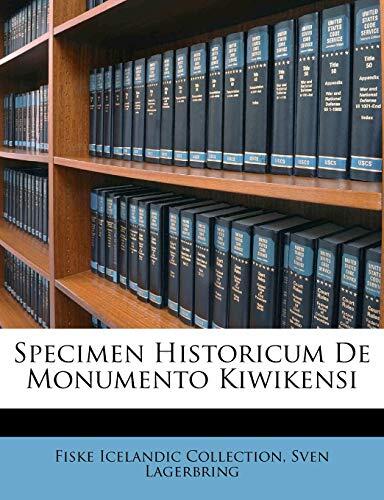 Specimen Historicum De Monumento Kiwikensi