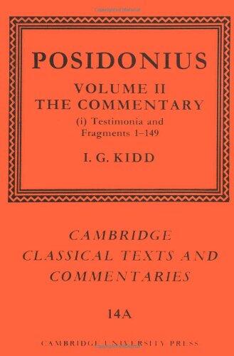 Posidonius 2 Volume Set: Volume 2, the Commentary