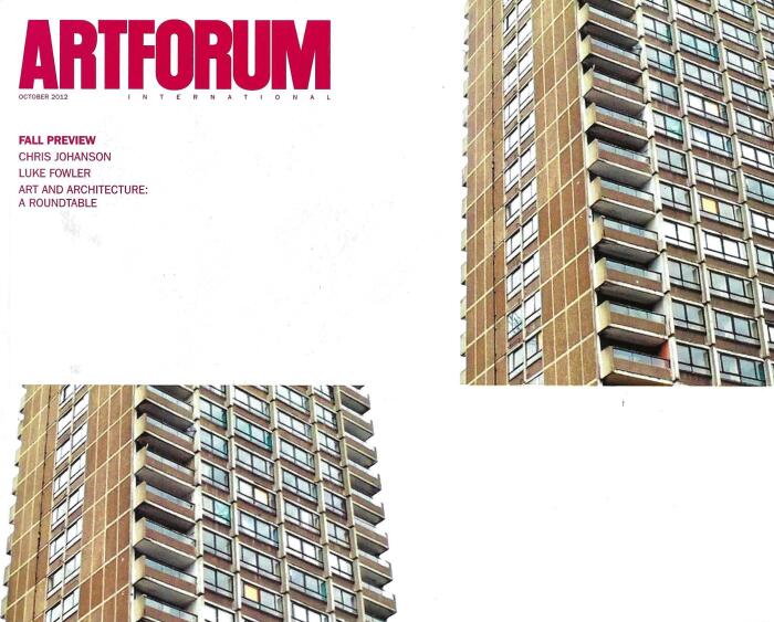 Artforum International (October 2012) (Vol 51, No. 2) (Fall Preview: Chris Johanson, Luke Powler; Art and Architecture: A Roundtable, etc.)