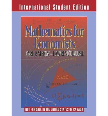 Mathematics for Economists