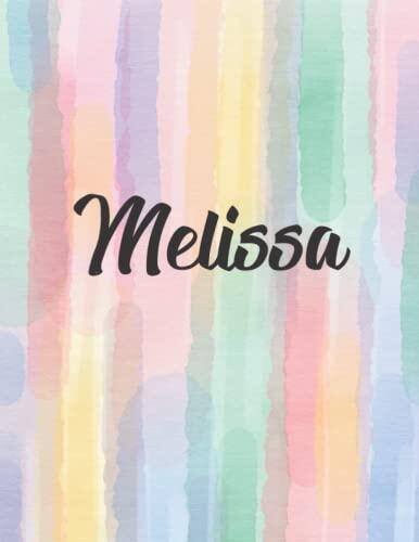 Melissa: Personal Name Dot Gird | The Notebook For Writing Journal or Diary Women & Girls Gift for Birthday, For Student | 160 Pages Size 8.5x11inch - V.339