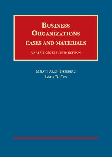 Business Organizations: Cases and Materials (Unabridged, 11th CasebookPlus)