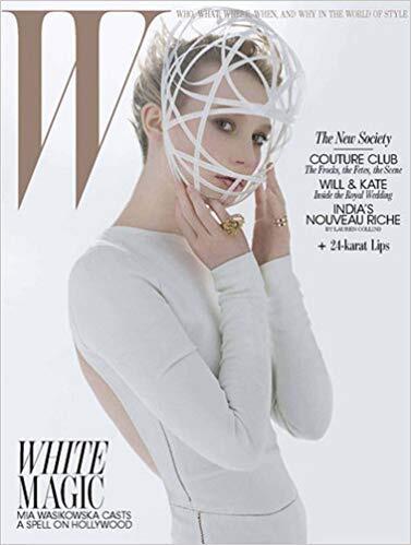 W Magazine; (April 2011) White Magic: Mia Wasikowska